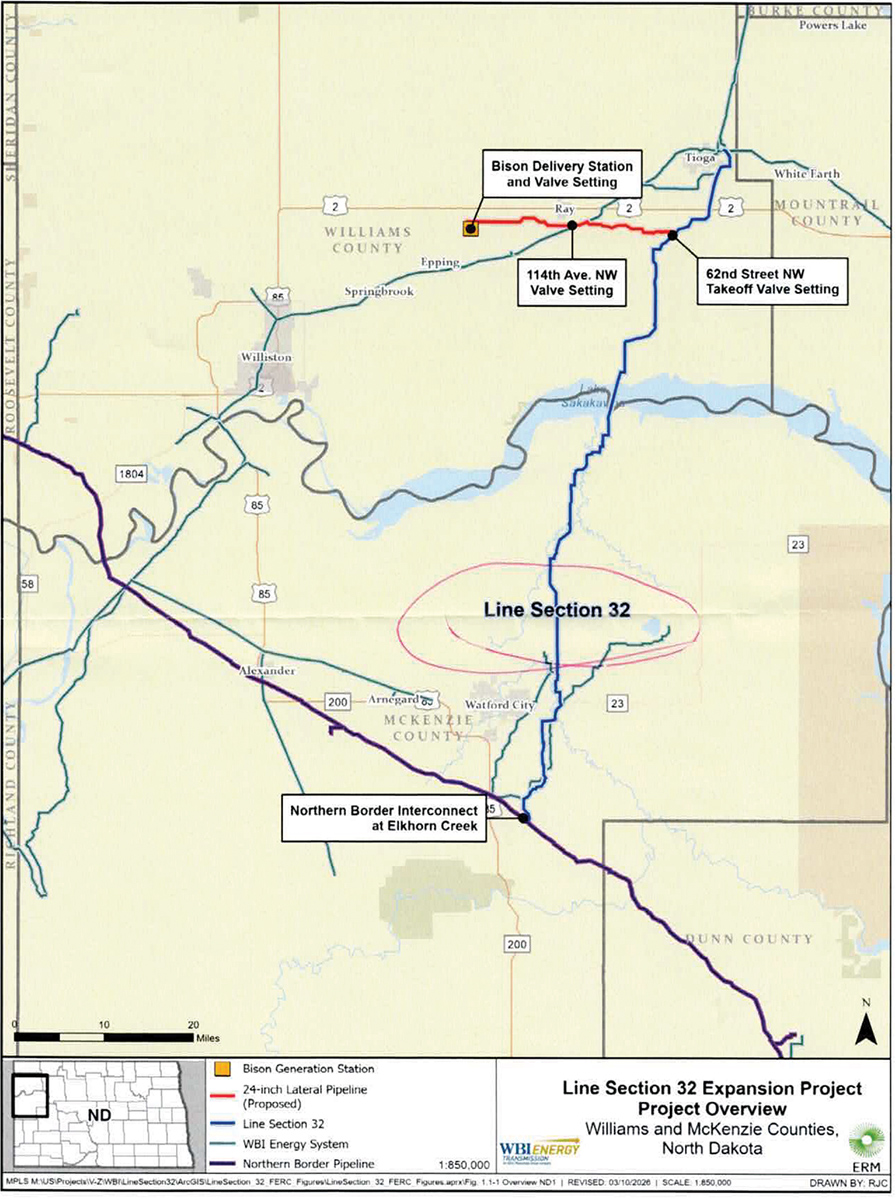 WBI Energy proposes $68M pipeline expansion to fuel new power station
