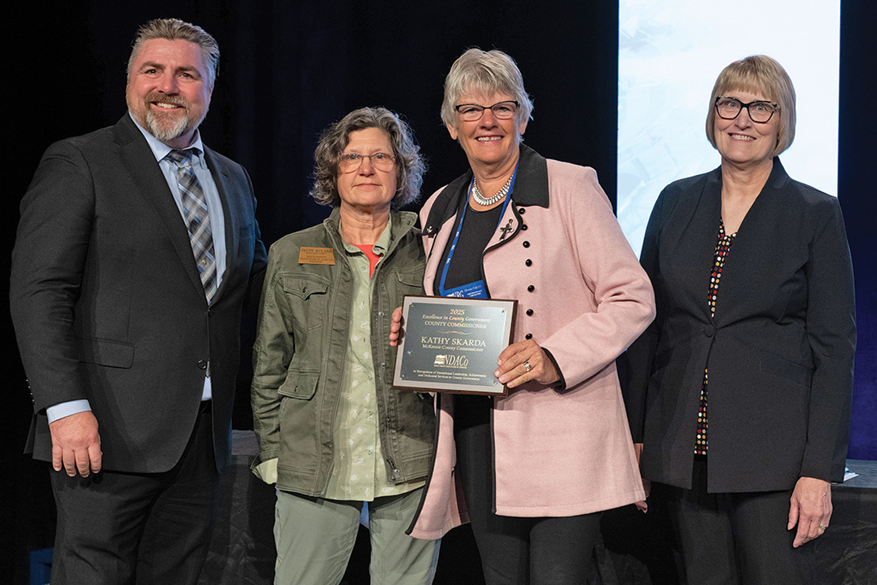 McKenzie County Commissioner Skarda receives top state honor for “Excellence in County Government”